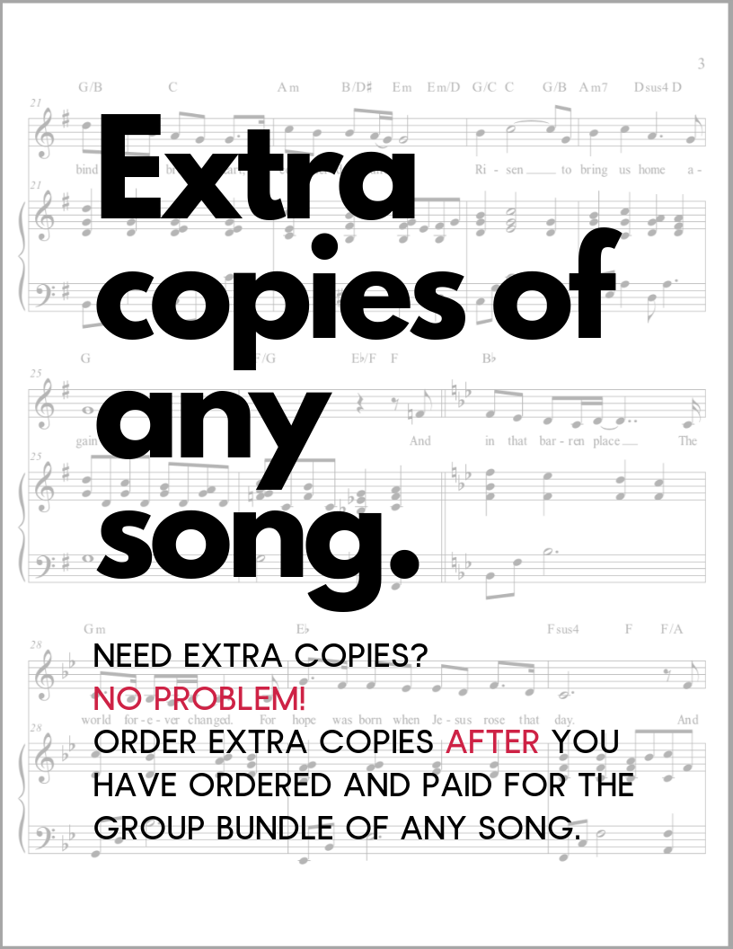 Extra Copies of Sheet Music