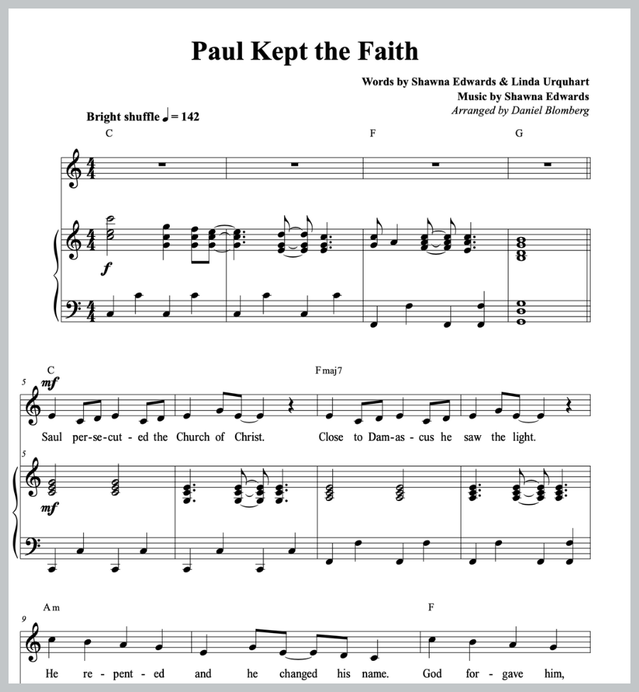 Paul Kept the Faith (Piano-Vocal)